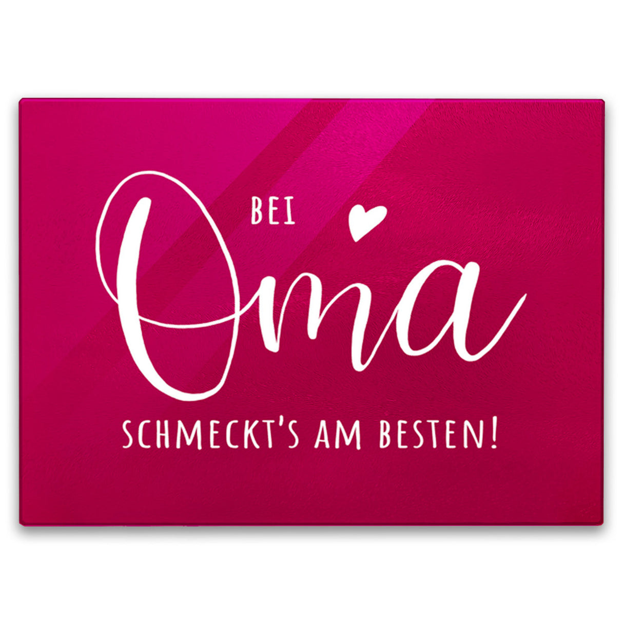 Oma kocht am besten Schneidebrett aus Glas Glas mit Spruch Bei Oma schmeckt‘s am besten
