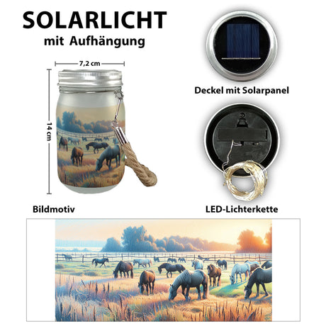 Perde auf Koppel bei Sonnenaufgang Solarlicht