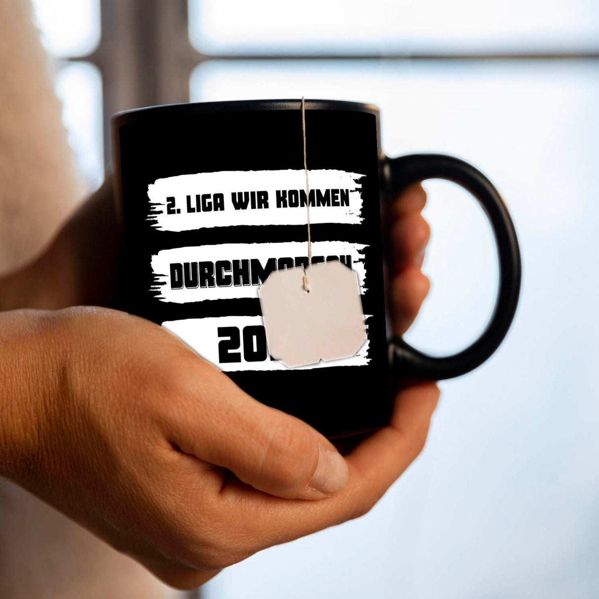 Ulm Aufstieg Tasse in Schwarz mit Spruch 2. Liga wir kommen - Durchmarsch 2024