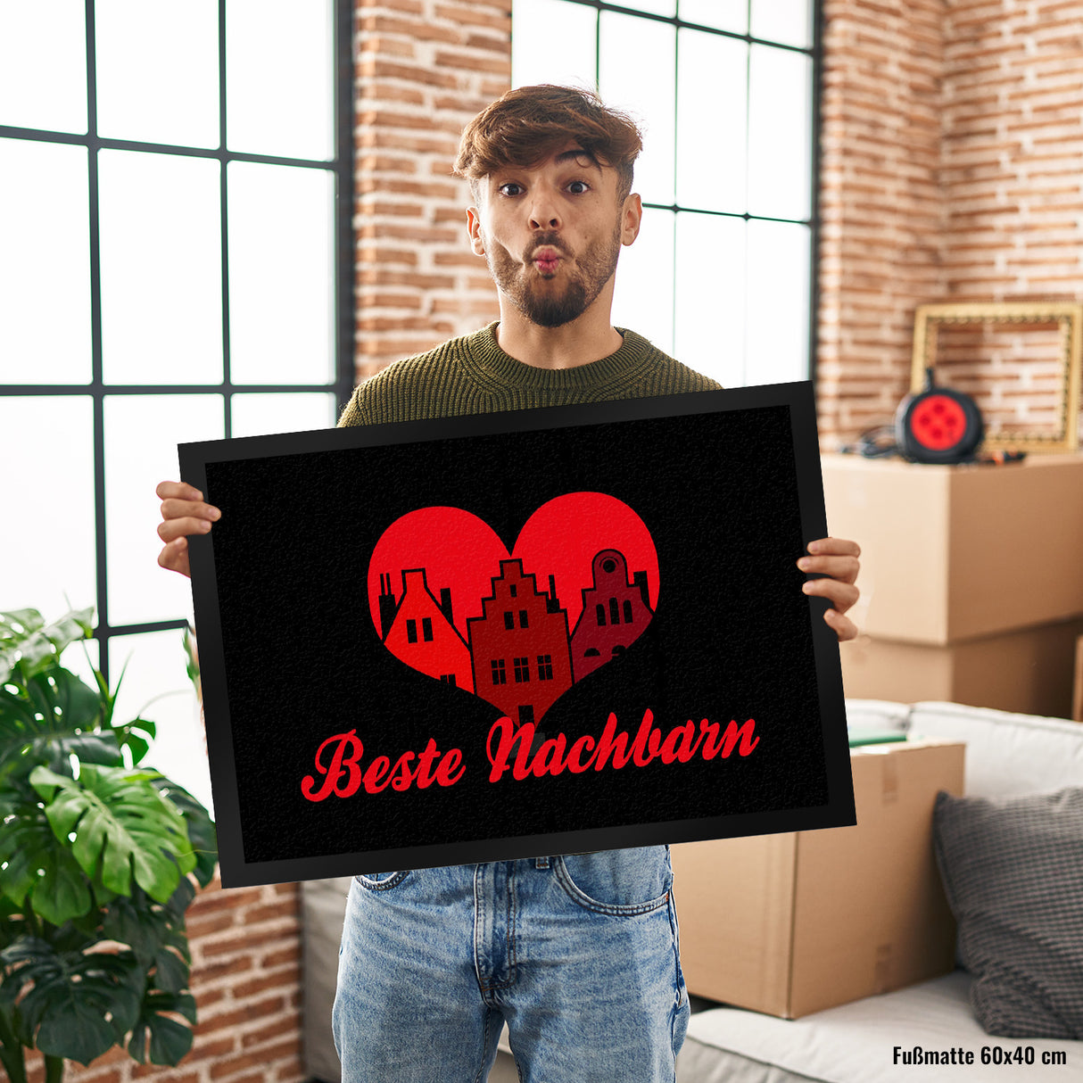 Nachbarschaft Fußmatte in 35x50 cm mit Spruch Beste Nachbarn