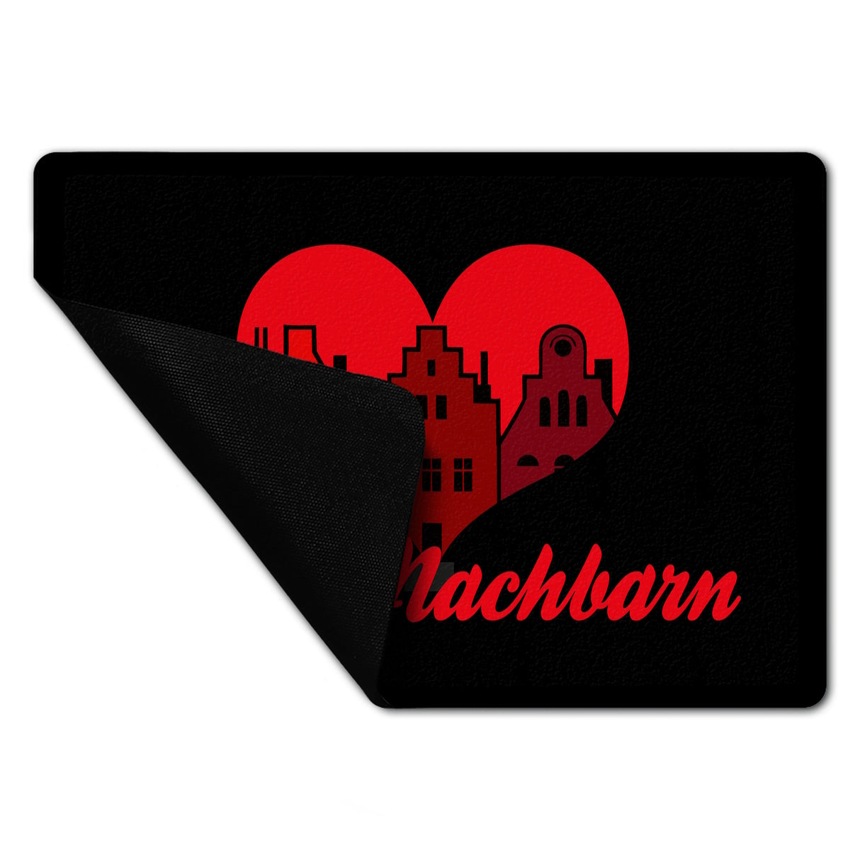 Nachbarschaft Fußmatte in 35x50 cm ohne Rand mit Spruch Beste Nachbarn