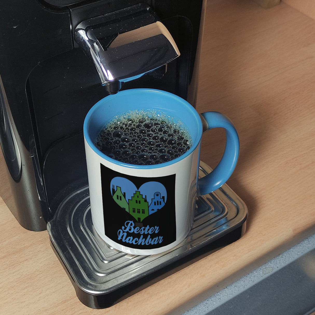 Nachbarschaft Kaffeebecher mit Spruch Bester Nachbar
