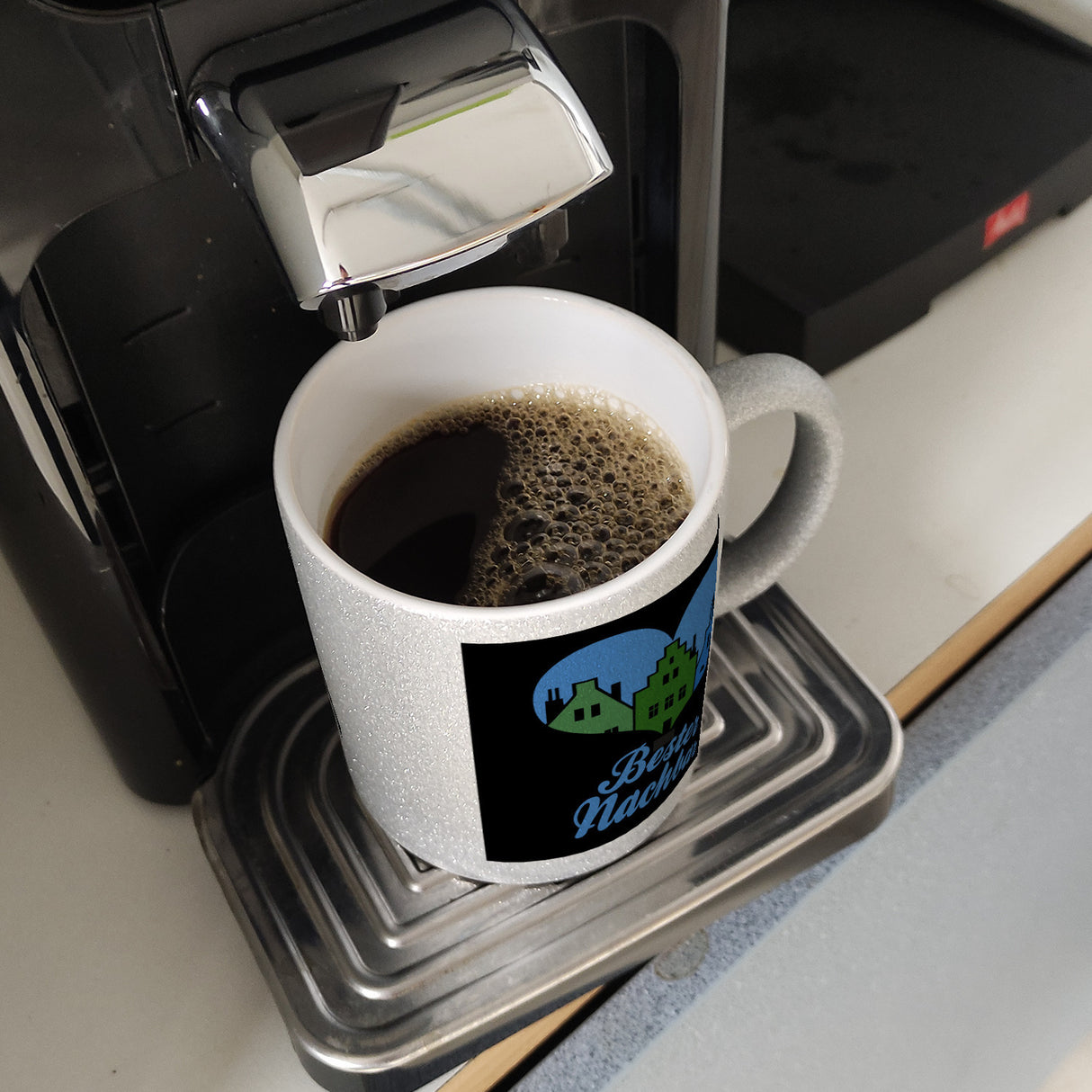 Nachbarschaft Kaffeebecher mit Spruch Bester Nachbar