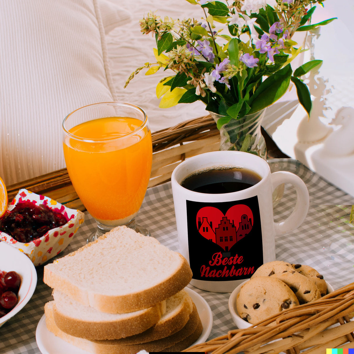 Nachbarschaft Kaffeebecher mit Spruch Beste Nachbarn