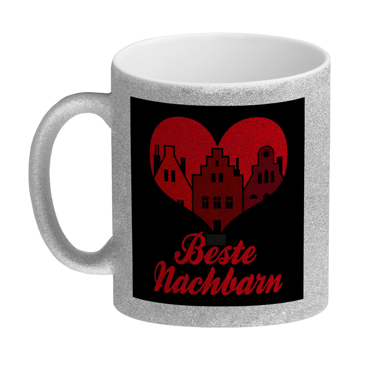 Nachbarschaft Kaffeebecher mit Spruch Beste Nachbarn