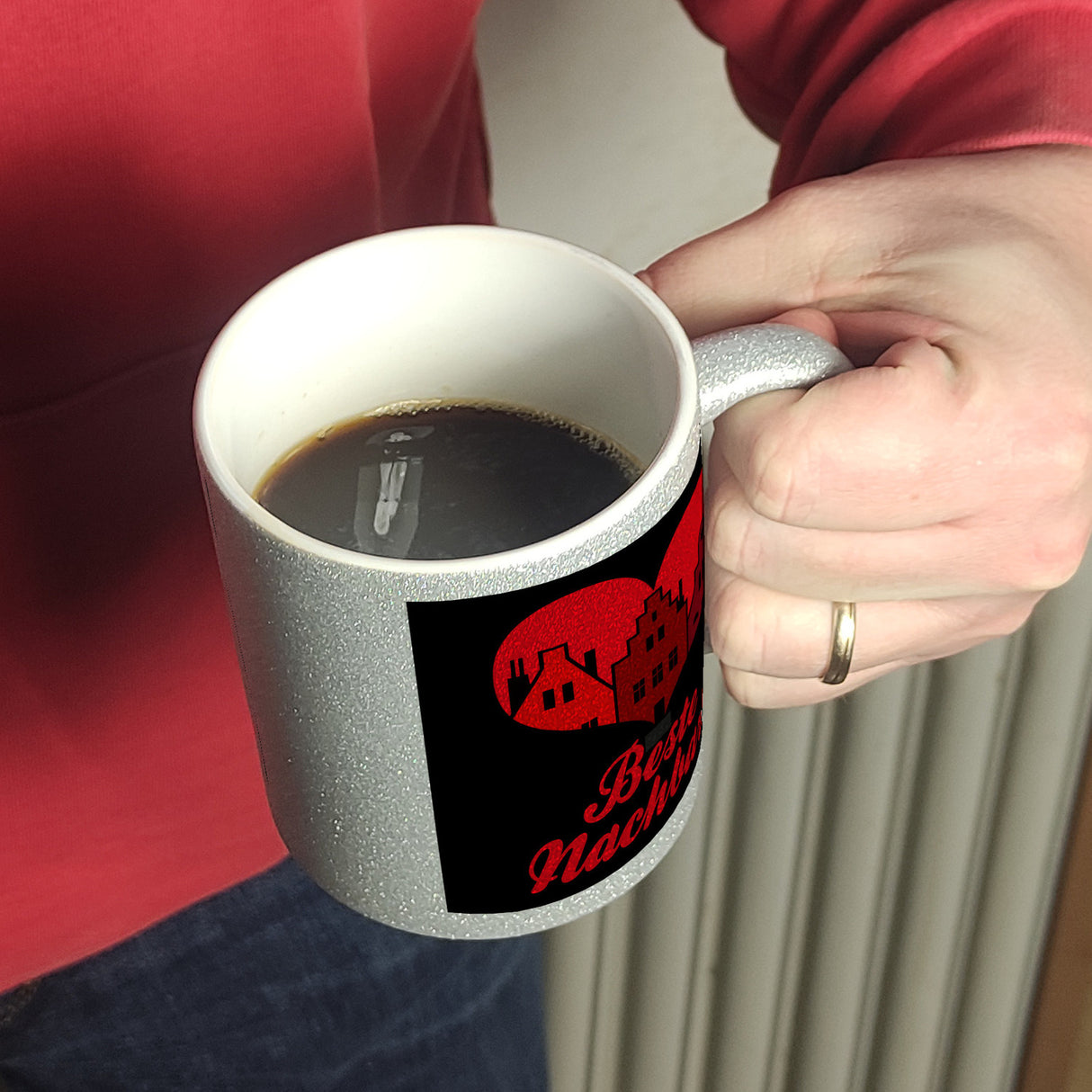 Nachbarschaft Kaffeebecher mit Spruch Beste Nachbarn