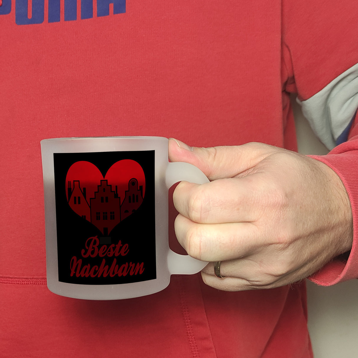 Nachbarschaft Kaffeebecher mit Spruch Beste Nachbarn