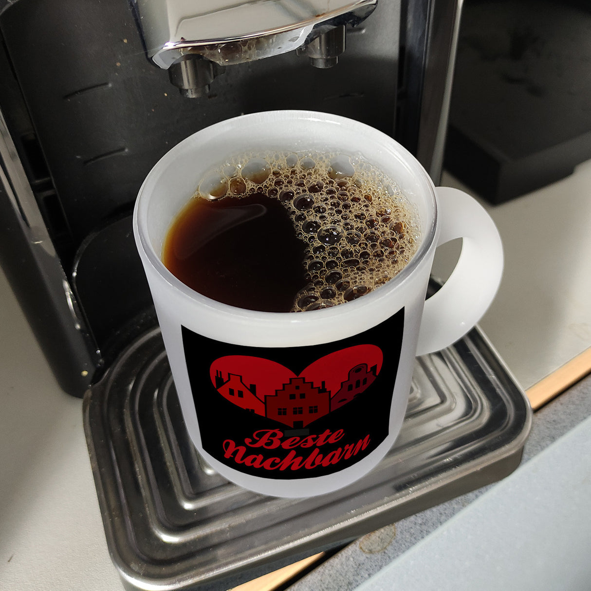 Nachbarschaft Kaffeebecher mit Spruch Beste Nachbarn