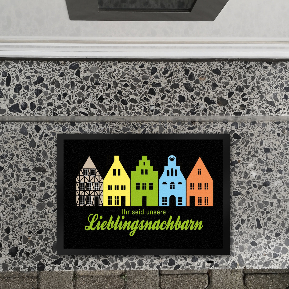 Nachbarschaft Fußmatte in 35x50 cm mit Spruch Ihr seid unsere Lieblingsnachbarn