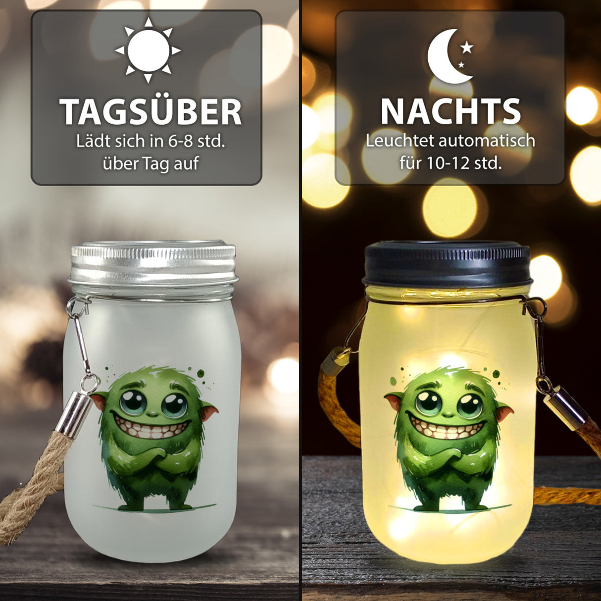 grünes Monster Solarlicht