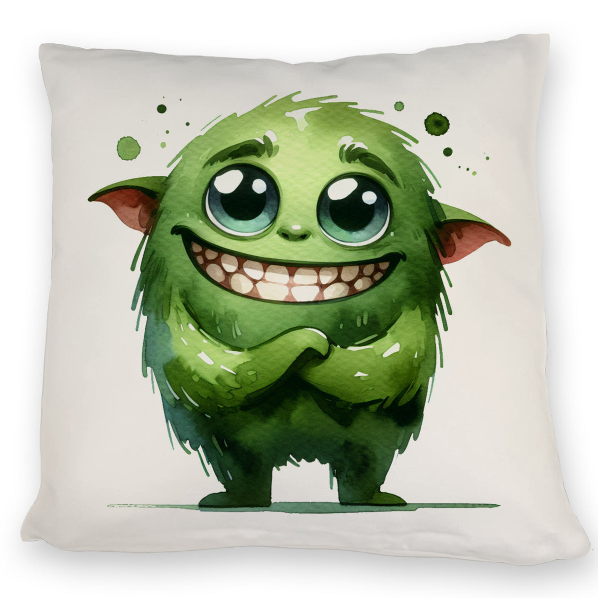 grünes Monster Kissen