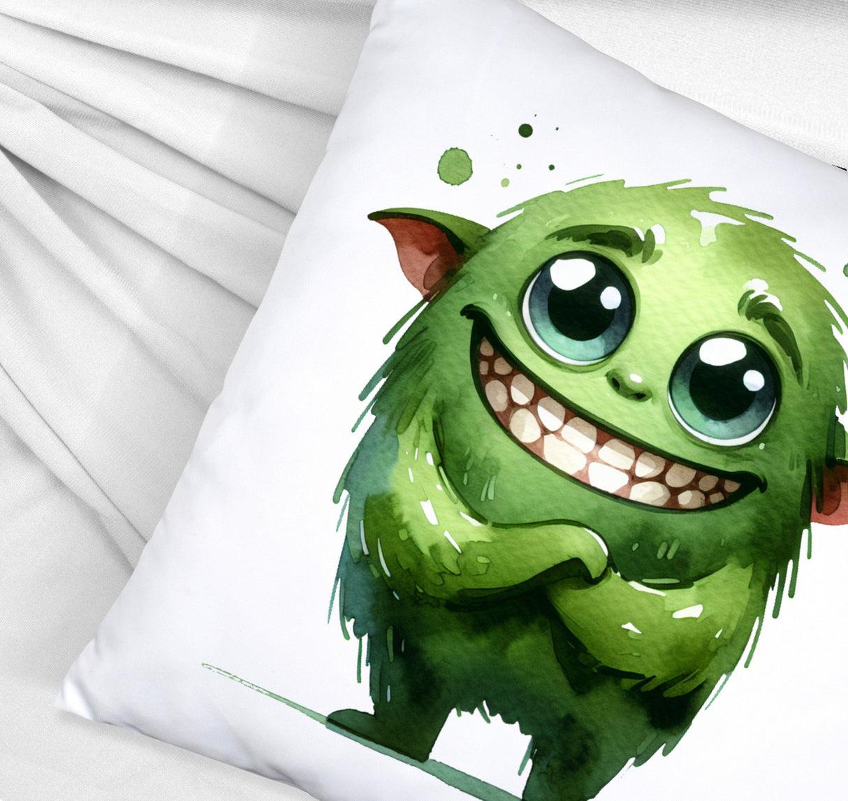 grünes Monster Kissen