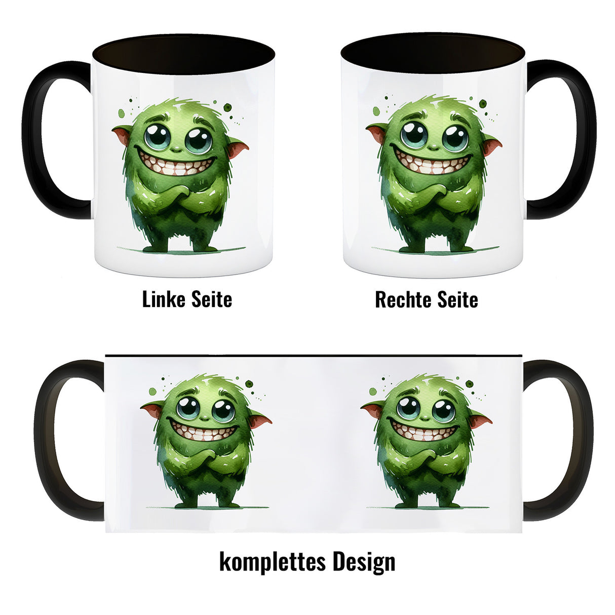 grünes Monster Kaffeebecher