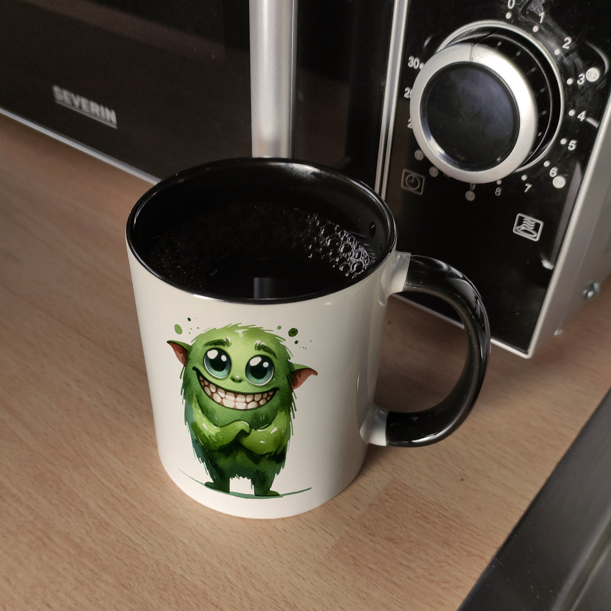 grünes Monster Kaffeebecher