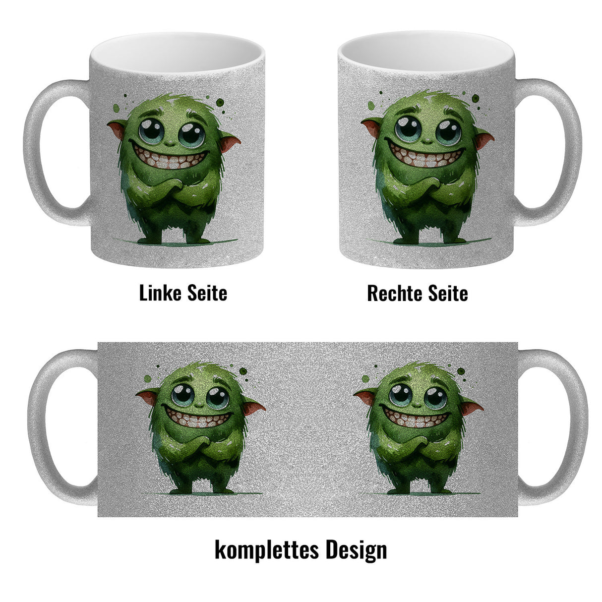 grünes Monster Kaffeebecher