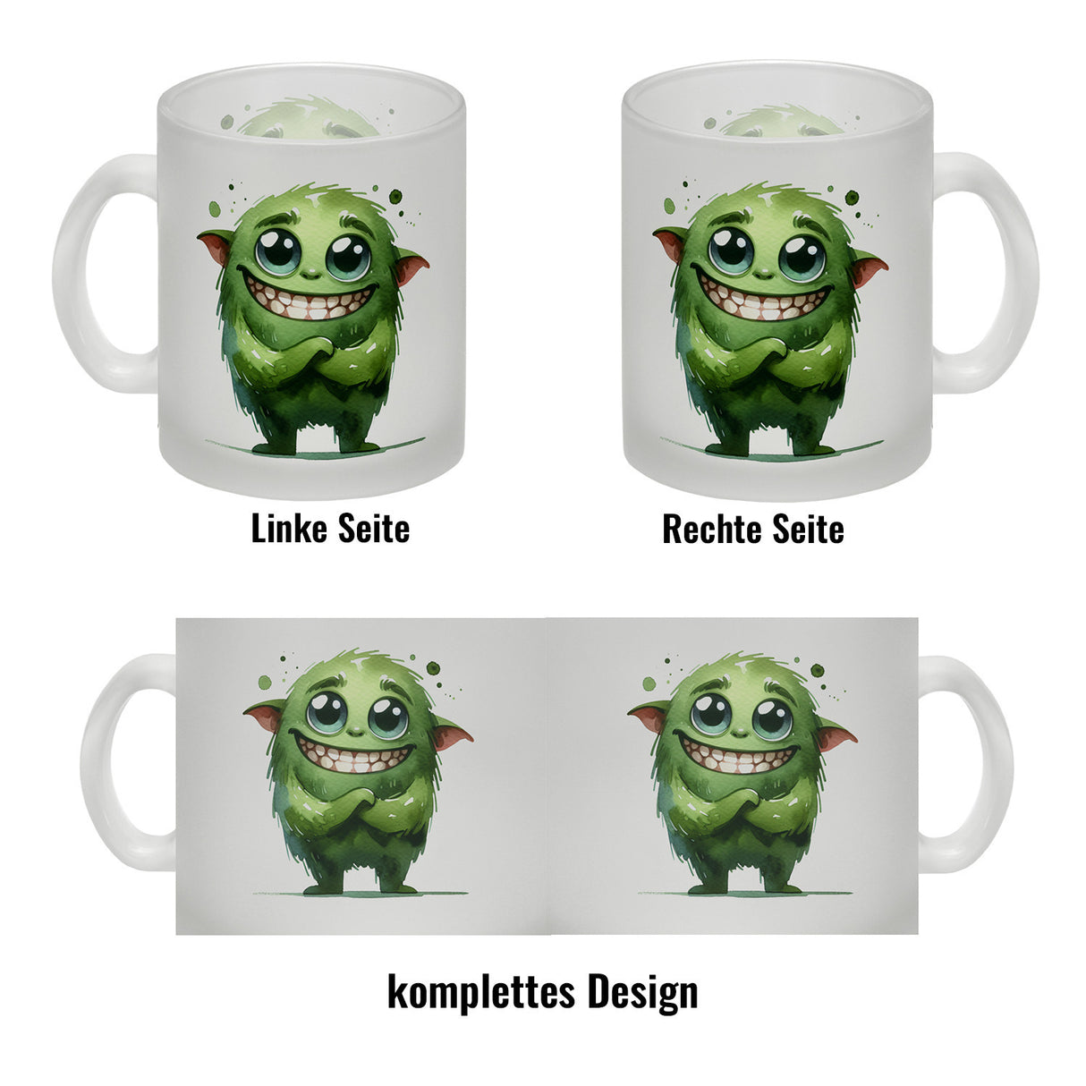 grünes Monster Kaffeebecher