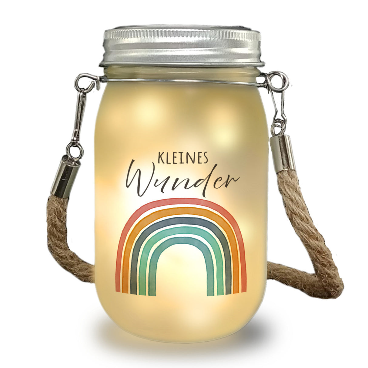 Regenbogen Solarlicht mit Spruch Kleines Wunder