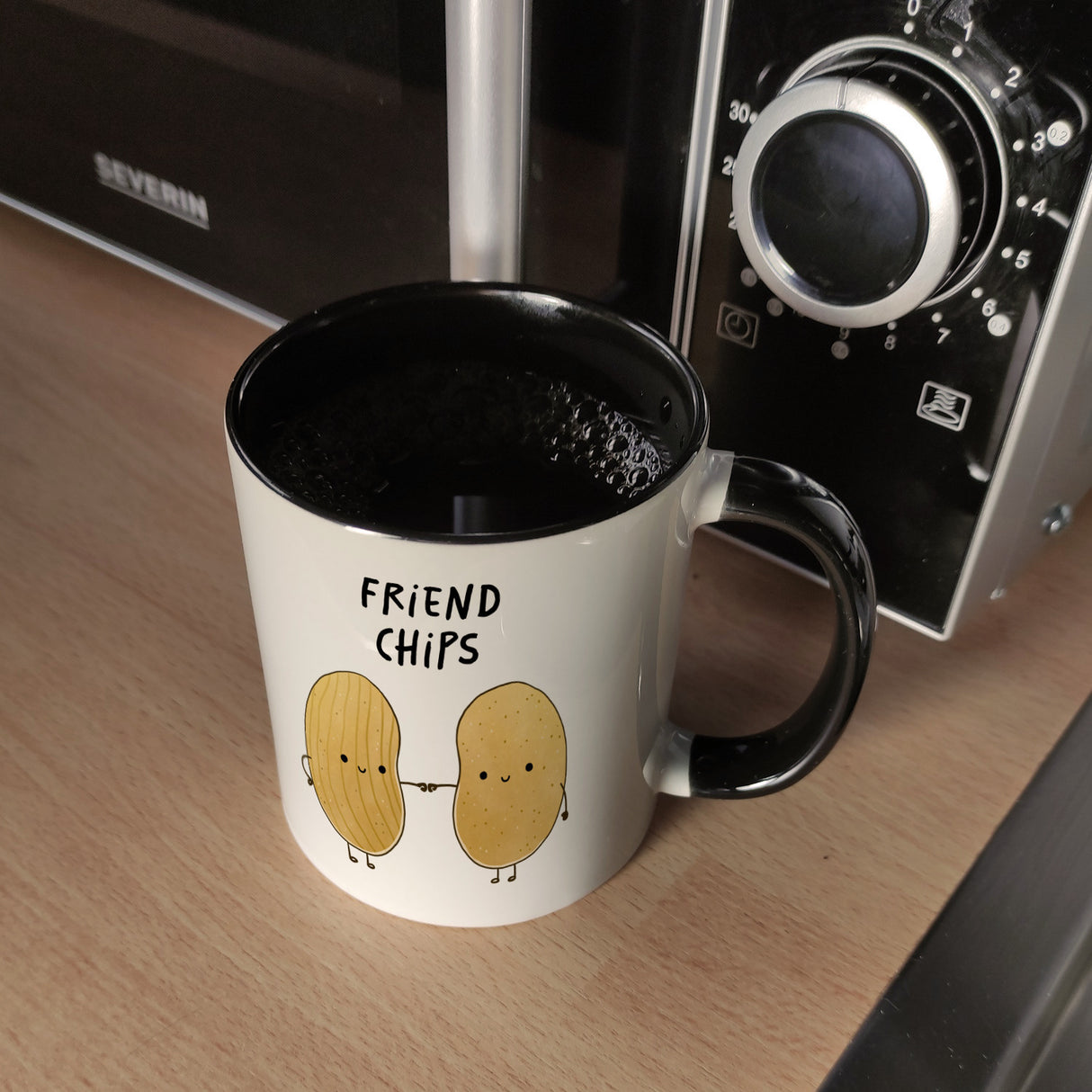 Chips Freundschaft Kaffeebecher mit Spruch Friendchips
