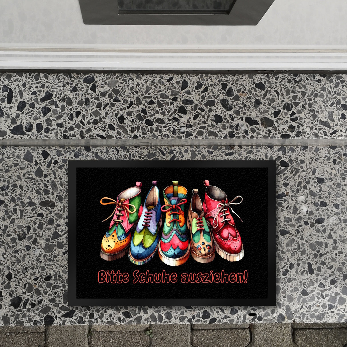 Schuhe ausziehen Fußmatte in 35x50 cm mit Spruch Bitte Schuhe ausziehen