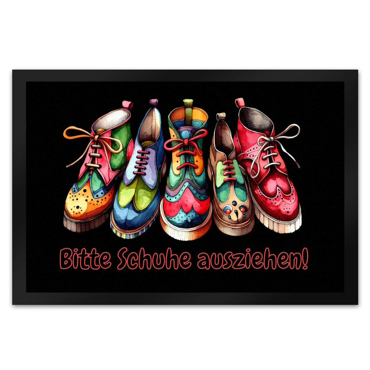 Schuhe ausziehen Fußmatte in 35x50 cm mit Spruch Bitte Schuhe ausziehen