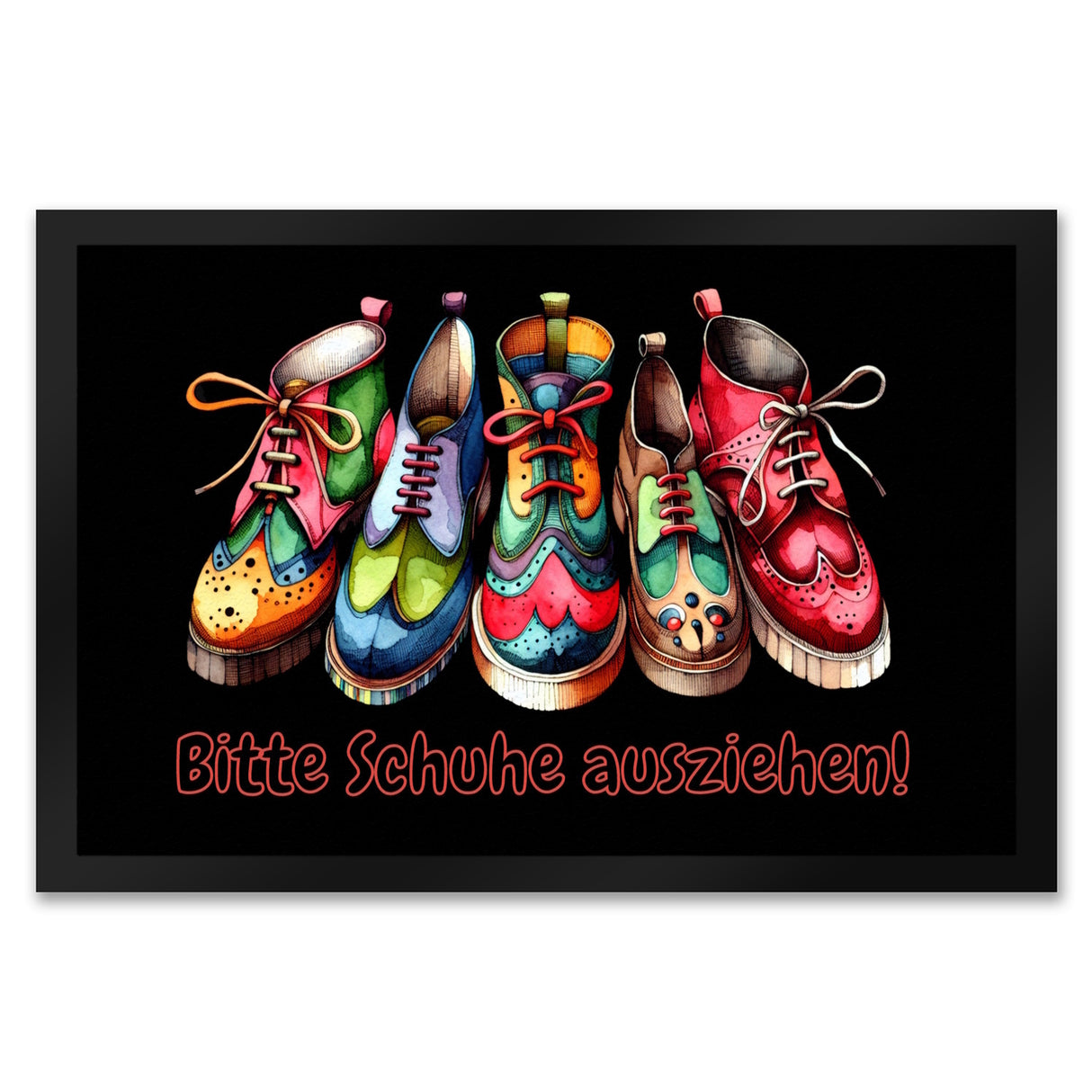 Schuhe ausziehen Fußmatte in 35x50 cm mit Spruch Bitte Schuhe ausziehen
