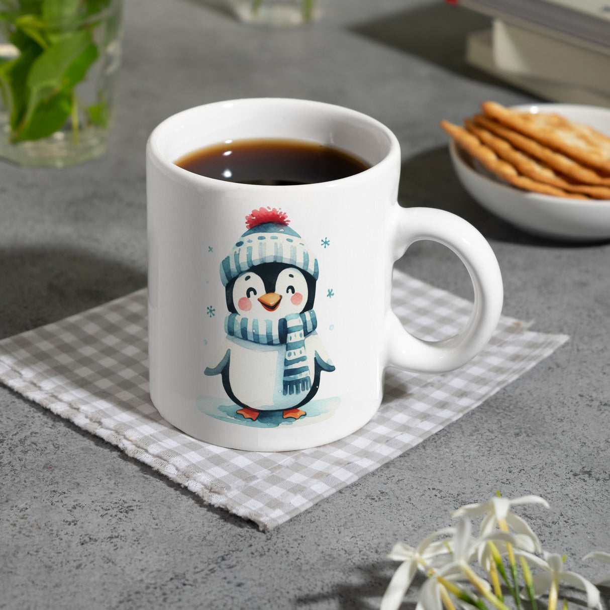 lustiger Pinguin Kaffeebecher