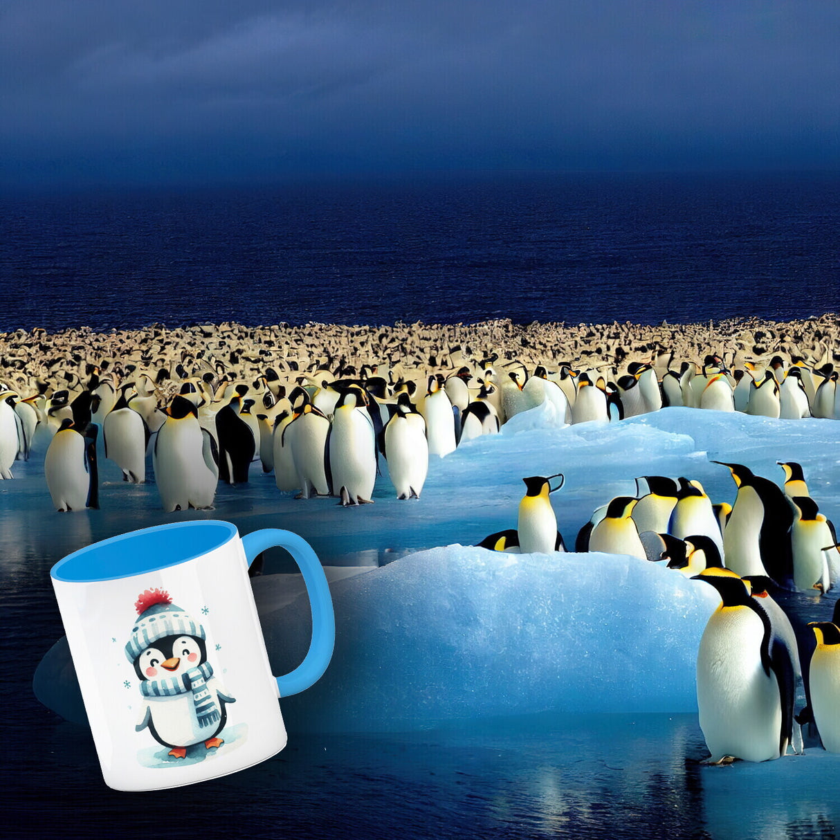 lustiger Pinguin Kaffeebecher