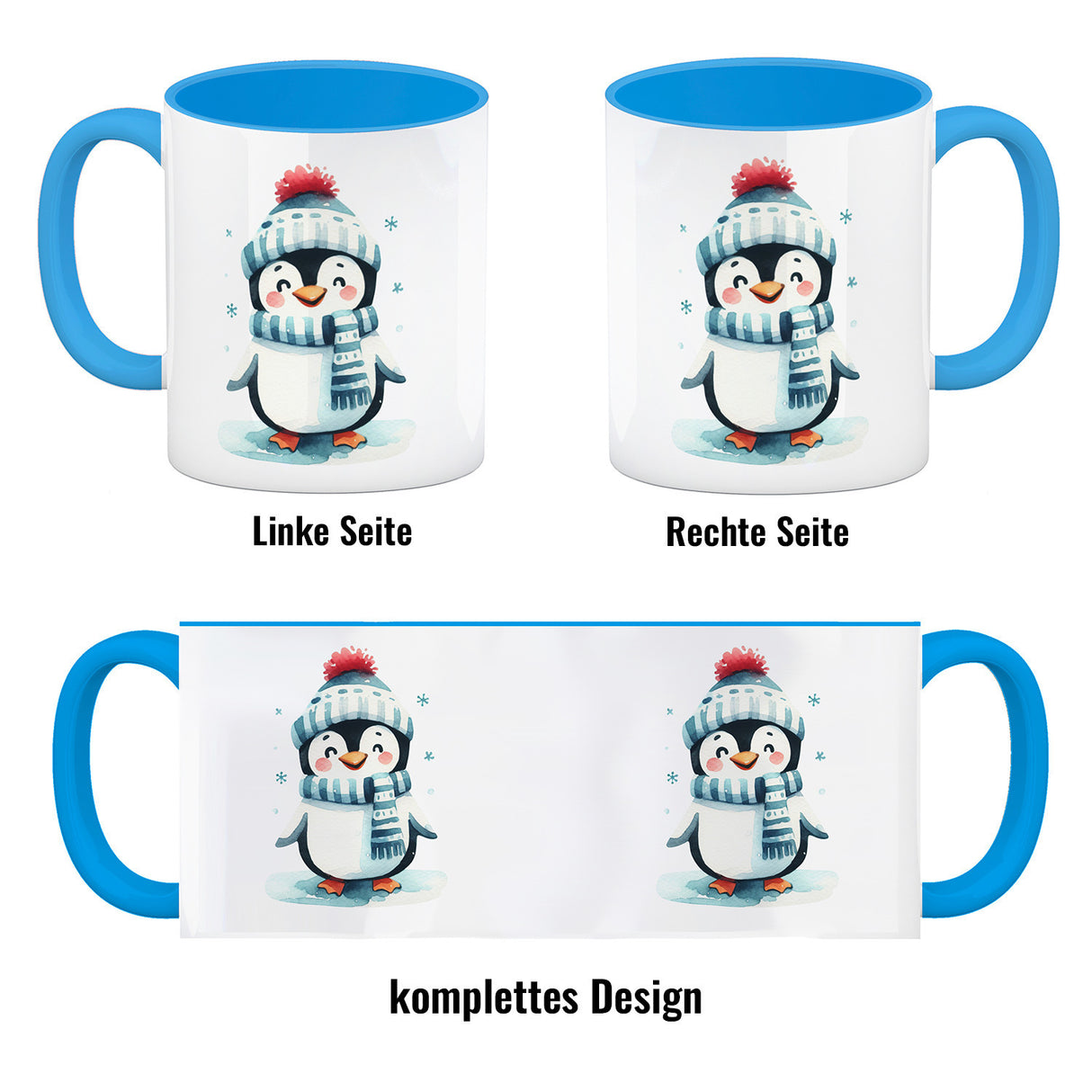 lustiger Pinguin Kaffeebecher