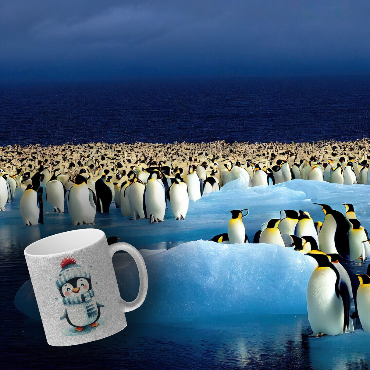 lustiger Pinguin Kaffeebecher