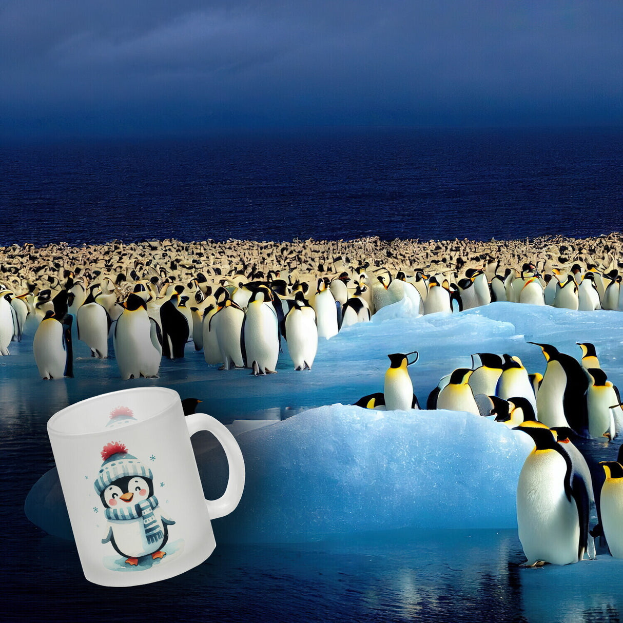 lustiger Pinguin Kaffeebecher