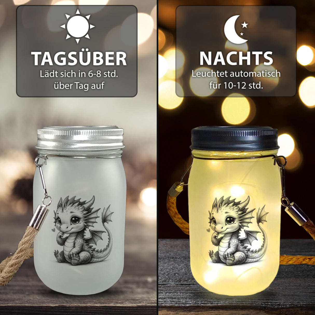 niedlicher Babydrache Solarlicht