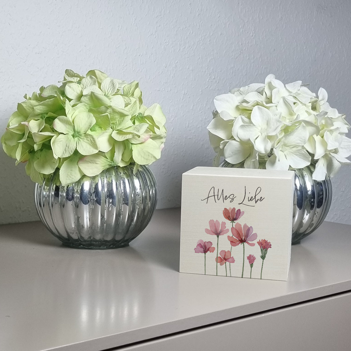 Aquarell Blumen Spardose mit Spruch Alles Liebe