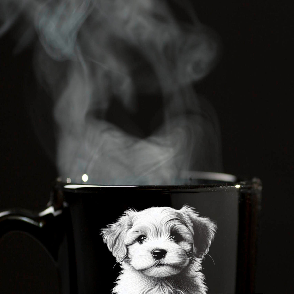 Hund Tasse in Schwarz
