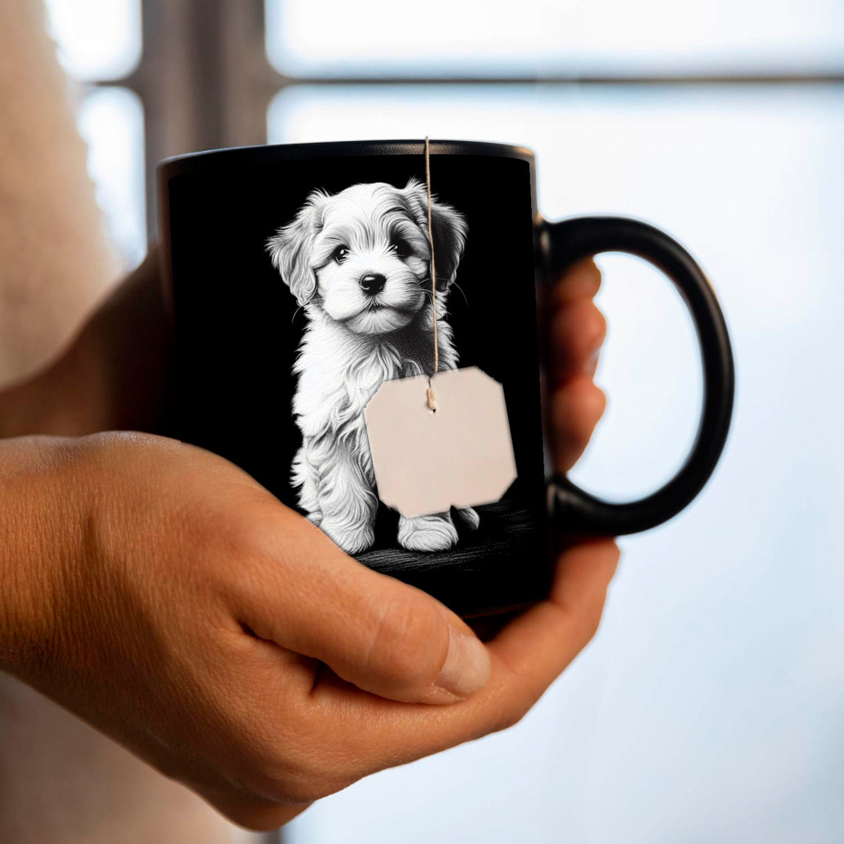 Hund Tasse in Schwarz