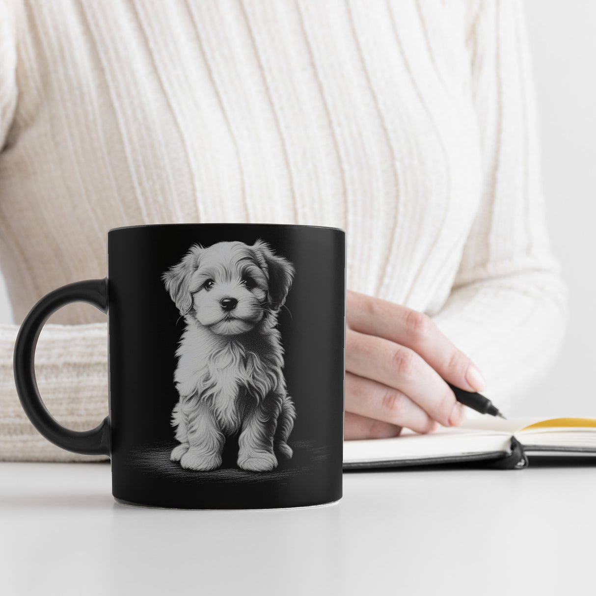 Hund Tasse in Schwarz