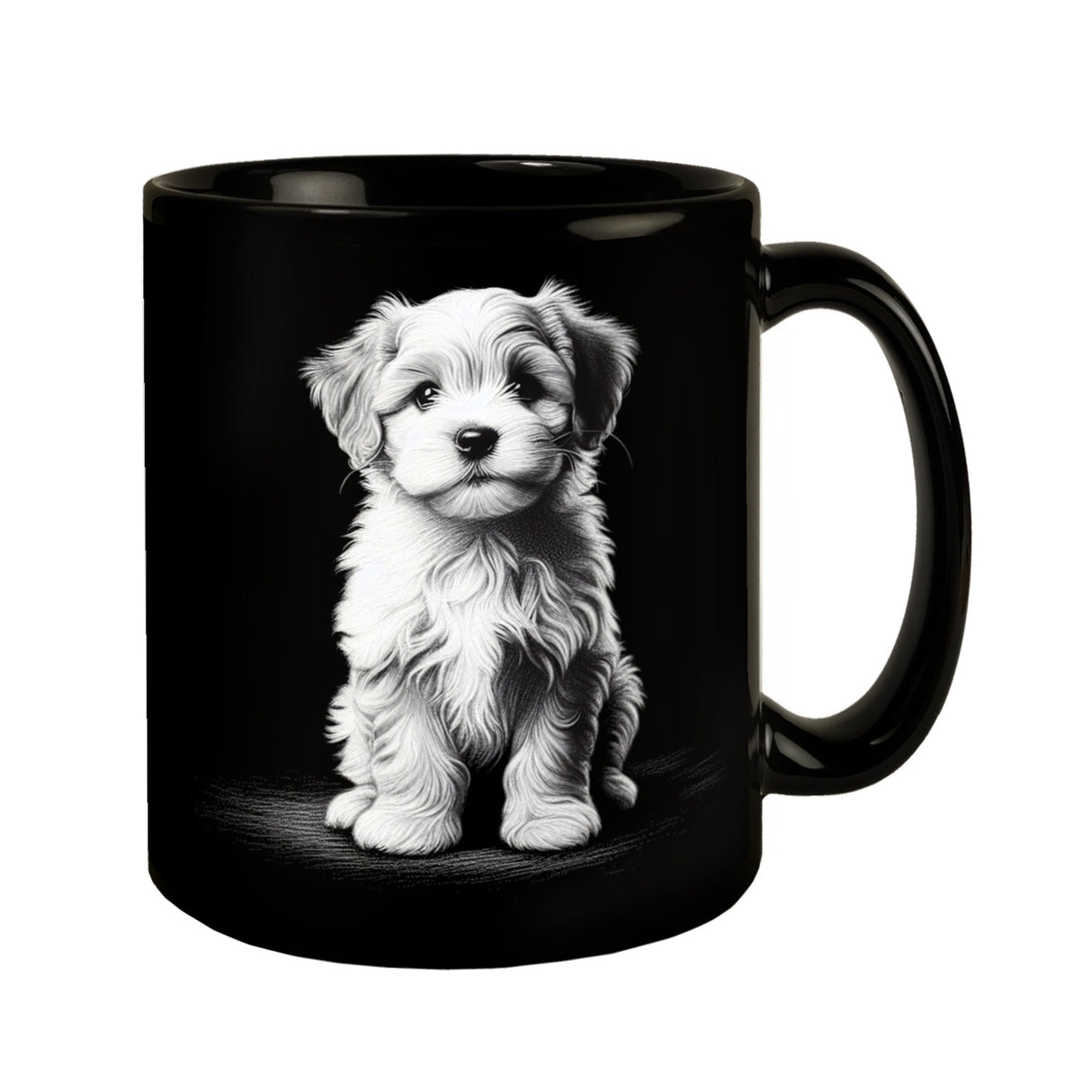 Hund Tasse in Schwarz