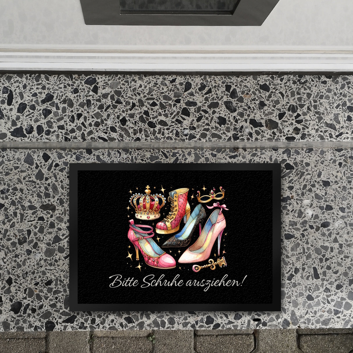 Schuhe ausziehen Fußmatte in 35x50 cm mit Spruch Bitte Schuhe ausziehen
