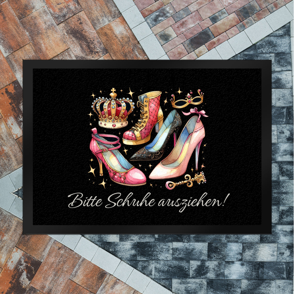 Schuhe ausziehen Fußmatte in 35x50 cm mit Spruch Bitte Schuhe ausziehen