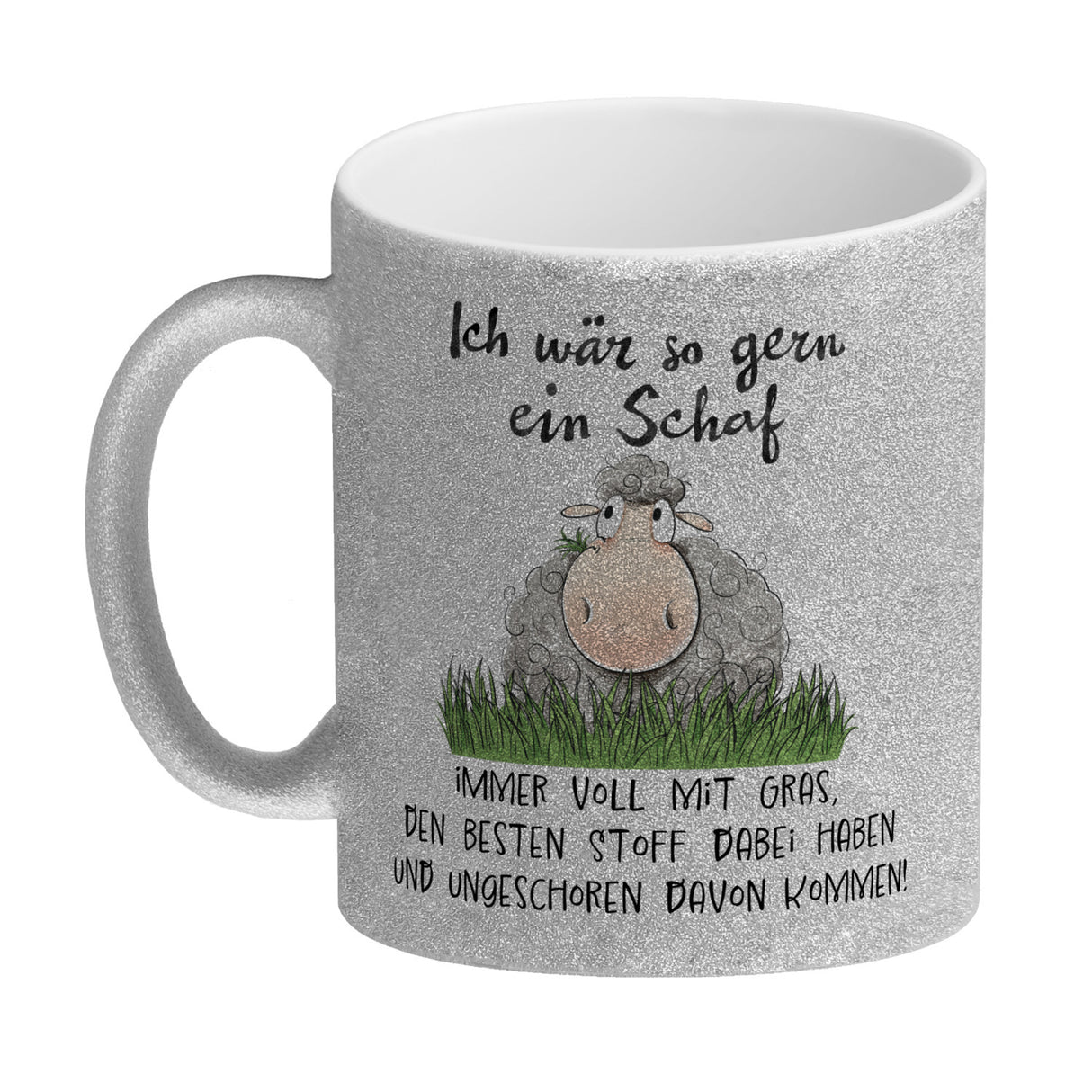 Schaf Kaffeebecher mit Spruch Ich wär so gern ein Schaf