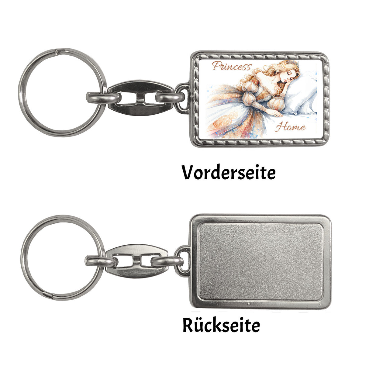 Schlafende Prinzessin Schlüsselanhänger mit Spruch Princess Home