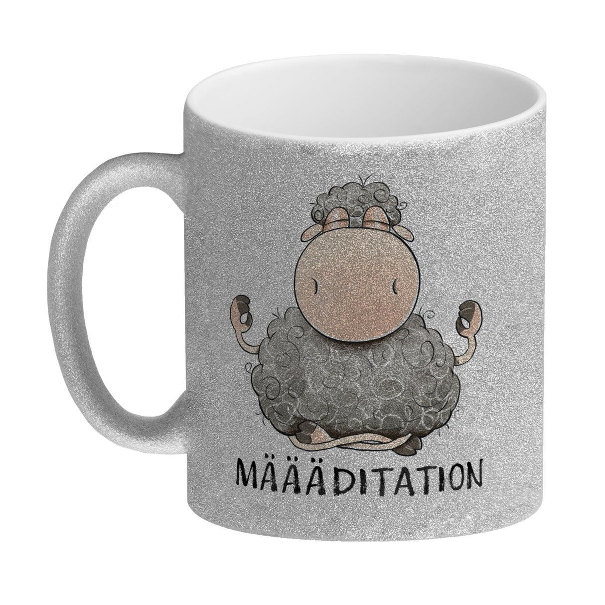 Schaf Kaffeebecher mit Spruch MÄÄÄditation