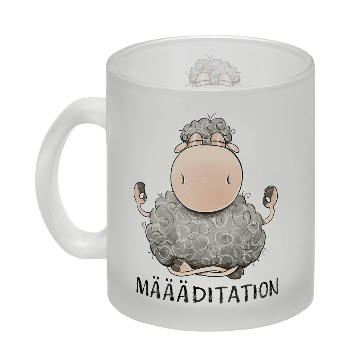Schaf Kaffeebecher mit Spruch MÄÄÄditation