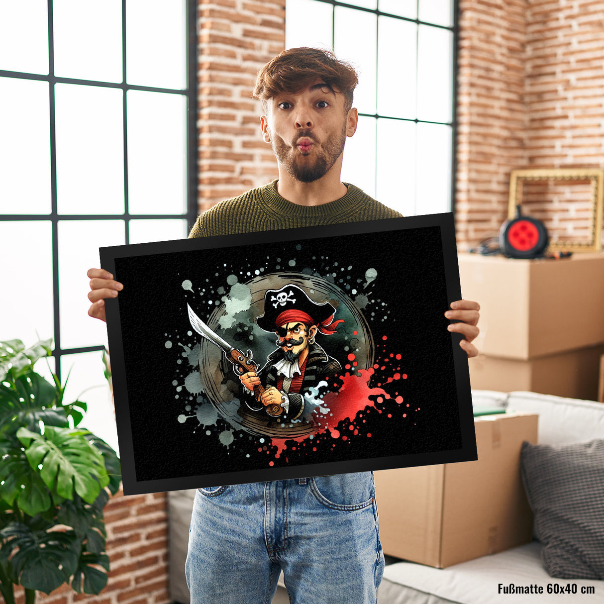 Pirat Fußmatte in 35x50 cm