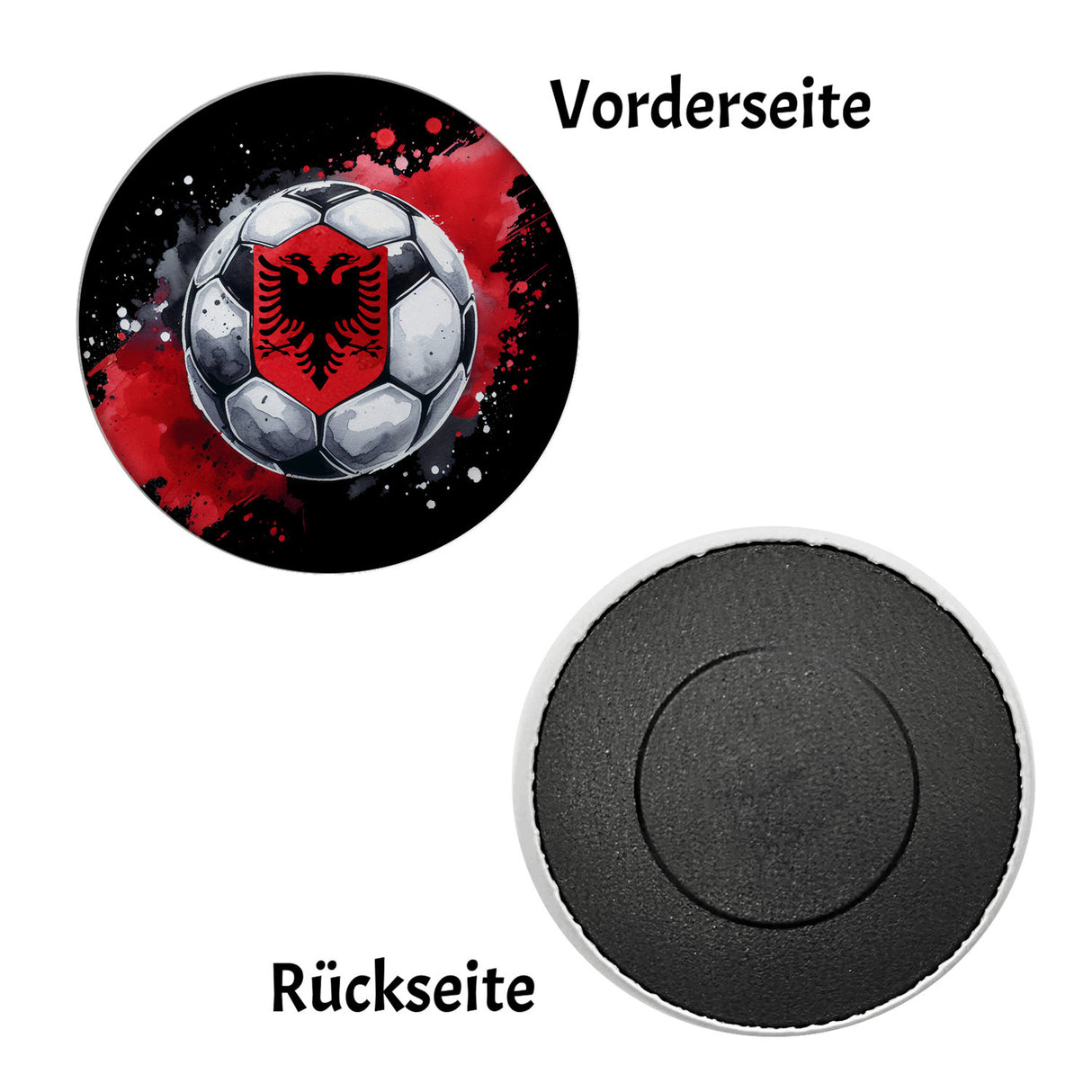 Fußball Albanien Magnet rund