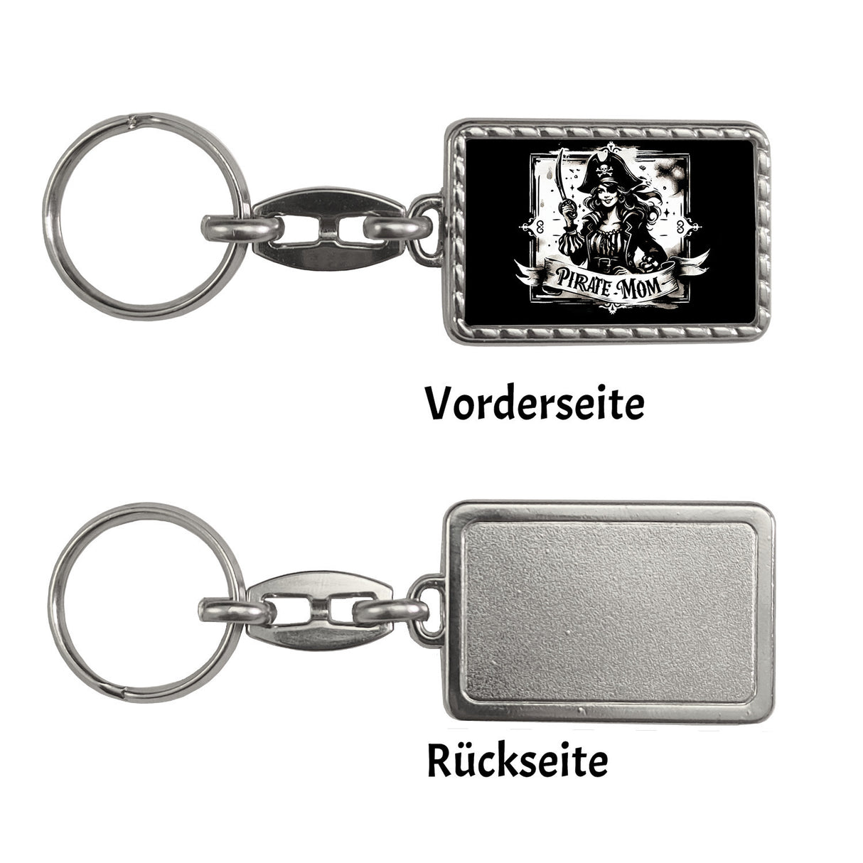 Piratenbraut mit Säbel Schlüsselanhänger mit Spruch Pirate Mom