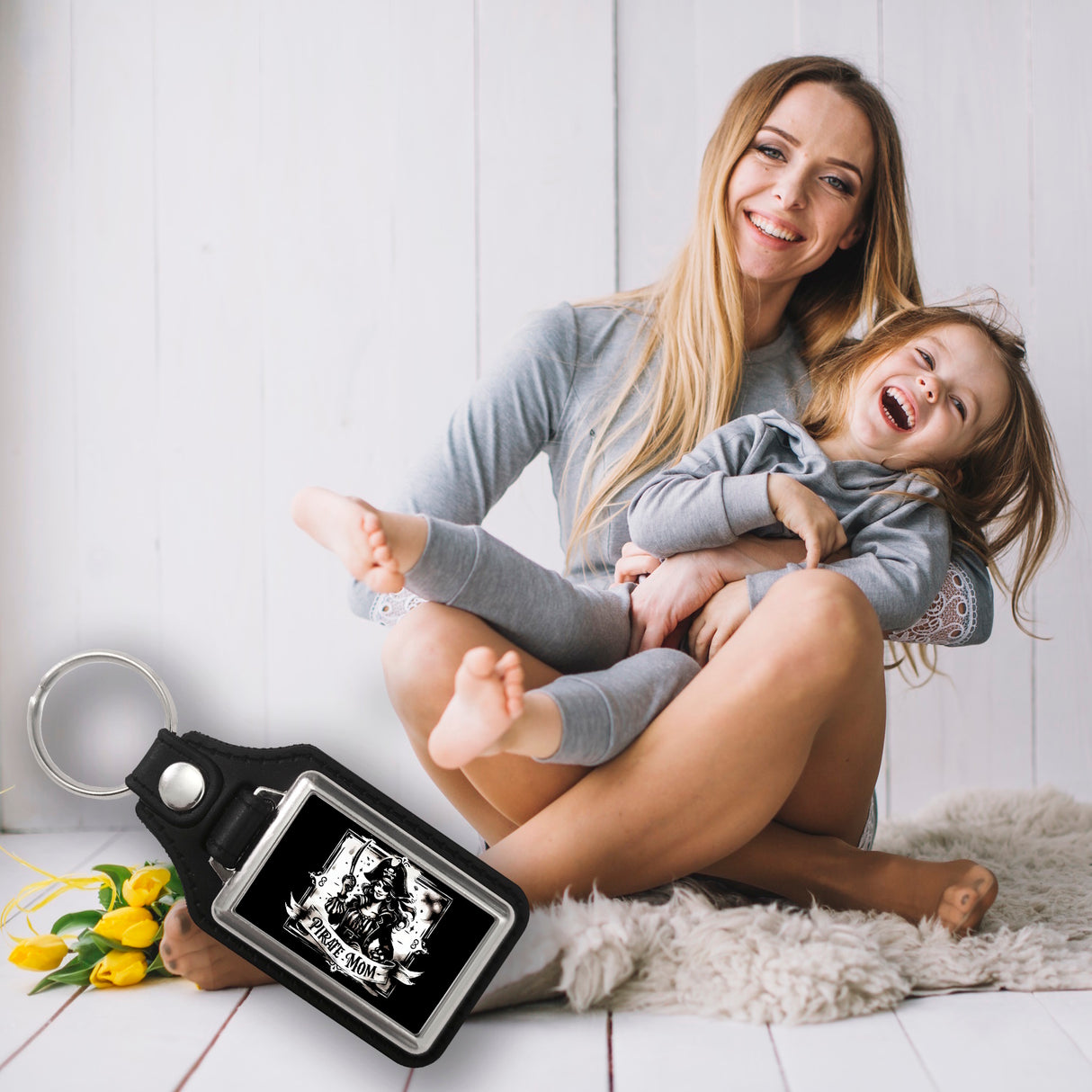 Piratenbraut mit Säbel Schlüsselanhänger mit Spruch Pirate Mom