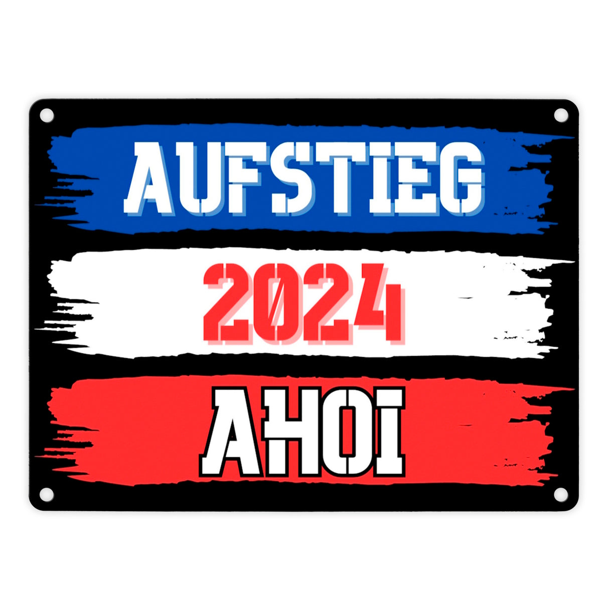 Kiel Aufstieg 2024 Metallschild in 15x20 cm mit Spruch Ahoi