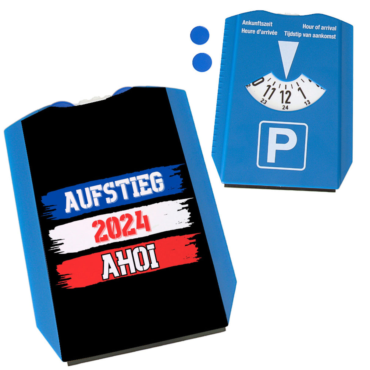 Kiel Aufstieg 2024 Parkscheibe mit Spruch Ahoi