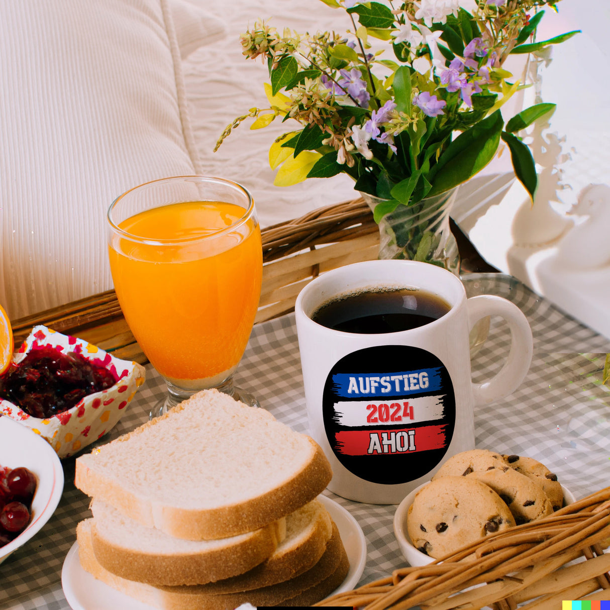 Kiel Aufstieg 2024 Kaffeebecher mit Spruch Ahoi