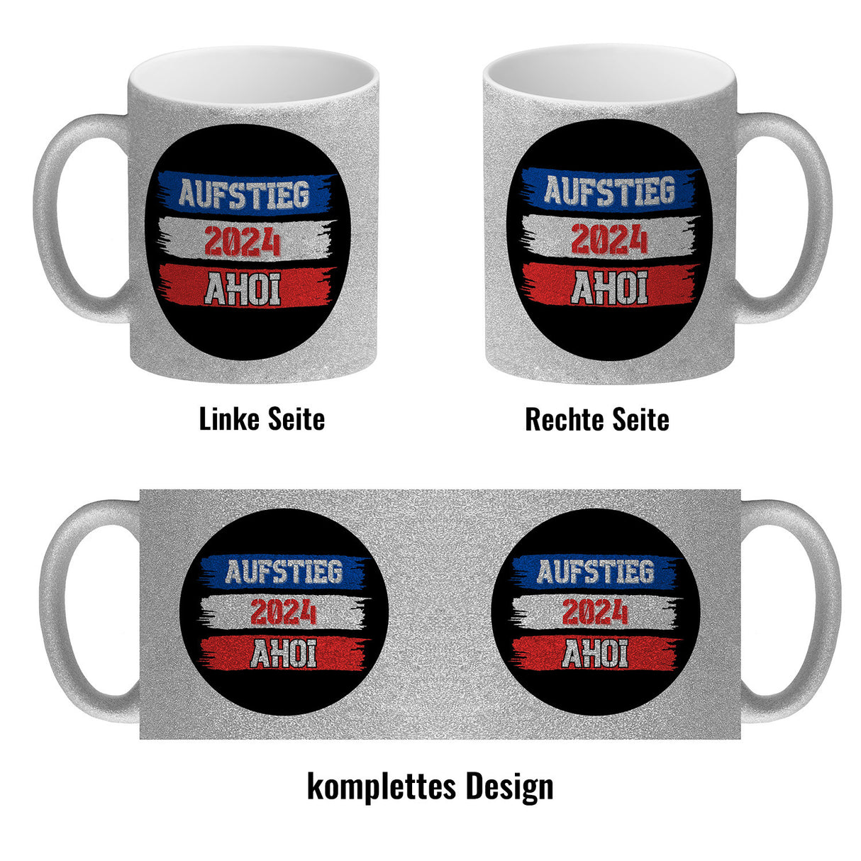 Kiel Aufstieg 2024 Kaffeebecher mit Spruch Ahoi